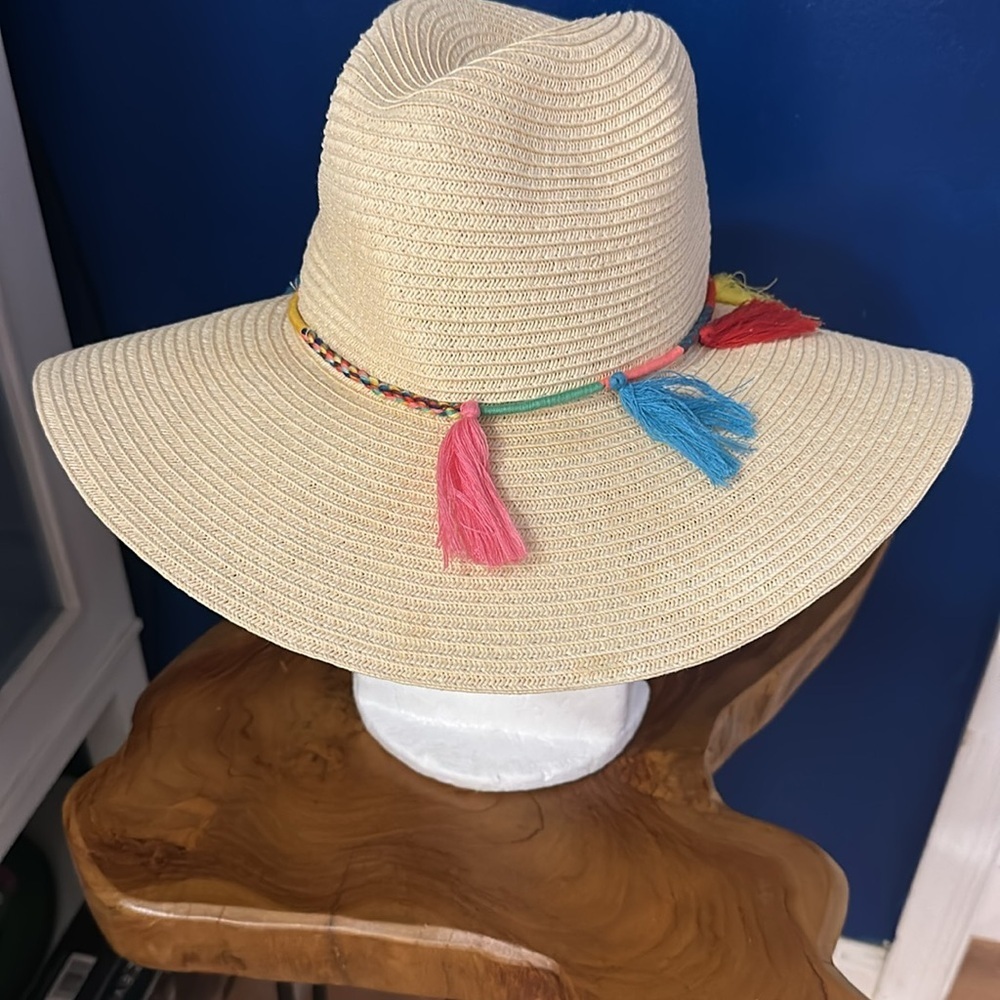 Women’s Sun 'N' Sand Wide Brim Tassels Summer UPF Protection Beach Hat